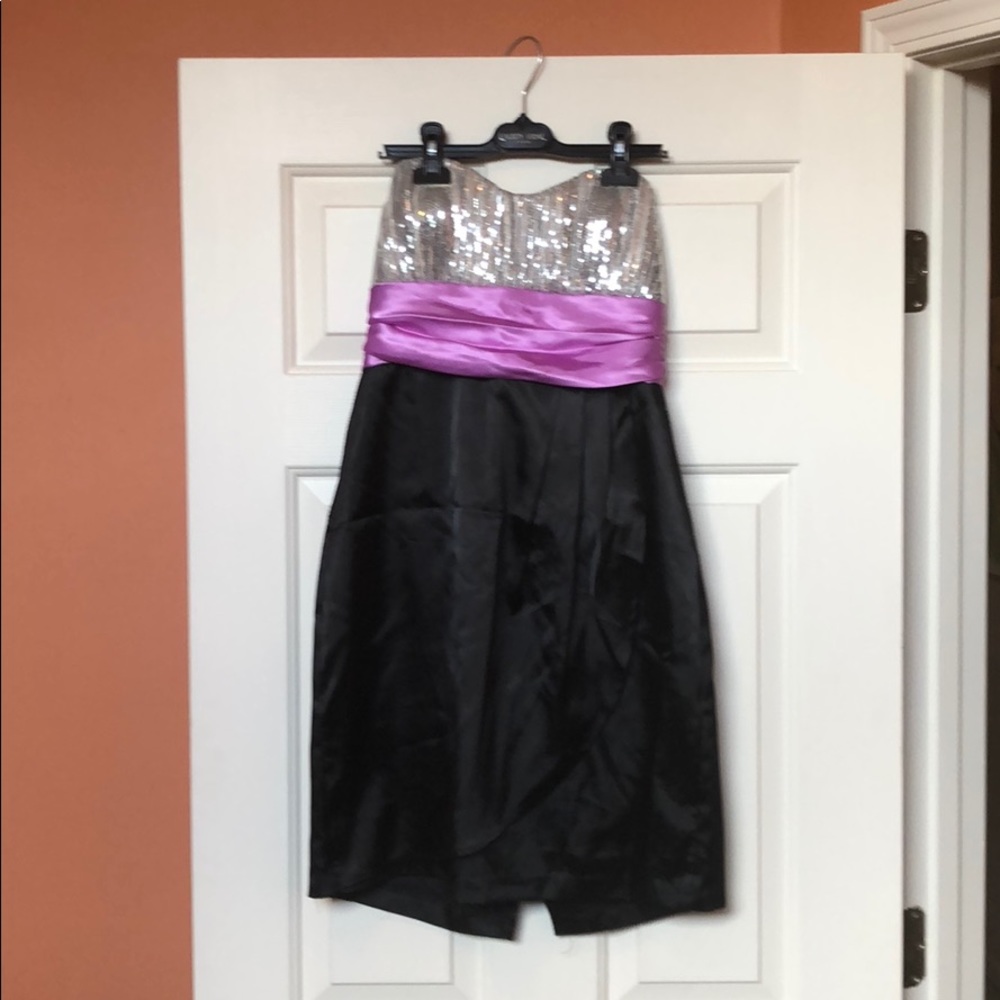 Formal party dress strapless short